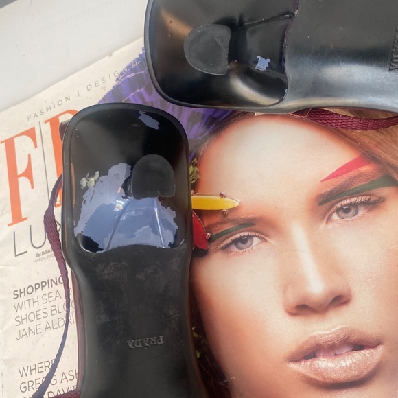 Ladies Prada Trappeur Nero Made in Italy Sz 8.5 - Picture 9 of 12